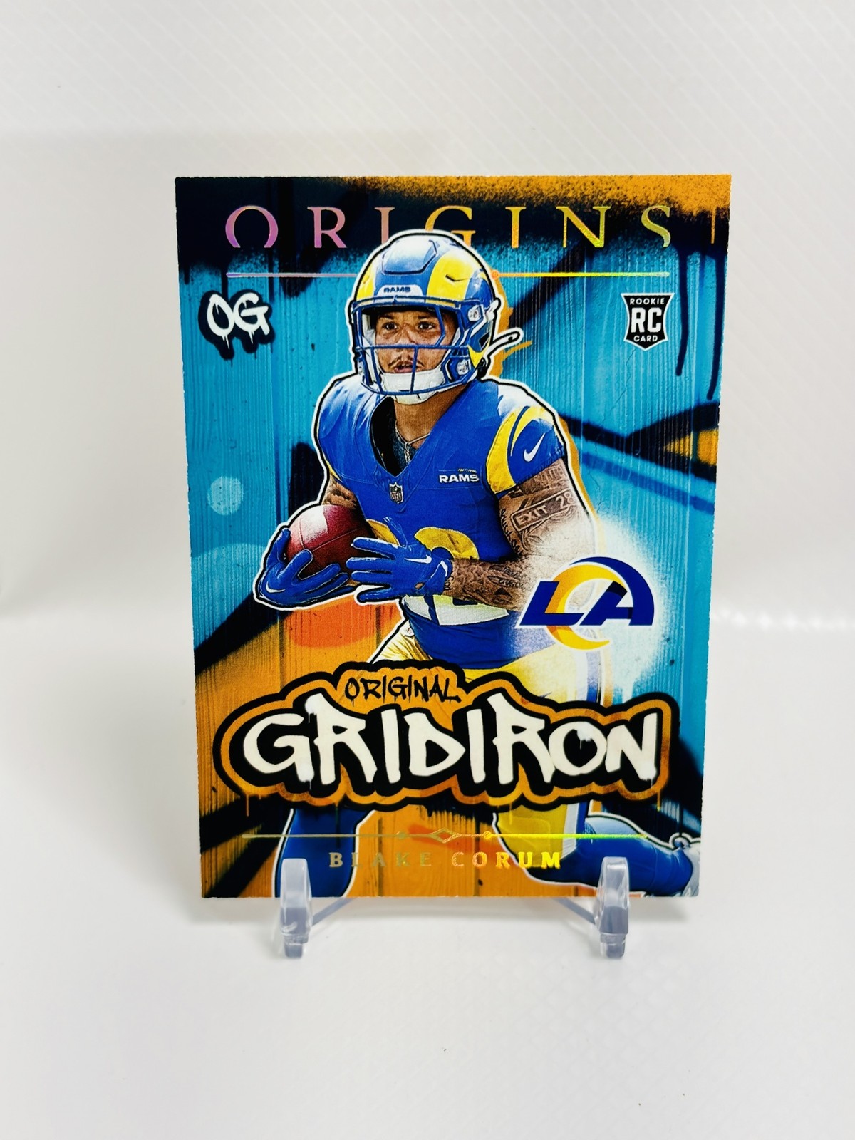 2024 Panini Origins Blake Corum Original Gridiron #14 RC Rams