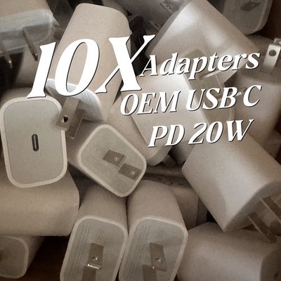 10X Lot 20W Type C USB C Fast Charger Block Cube For iPhone11 12 13 14 15 16 17