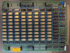 Vintage Rare Intel Memory Board w/ 72 C2117 Gold Leg Gold Cap Chips Collector
