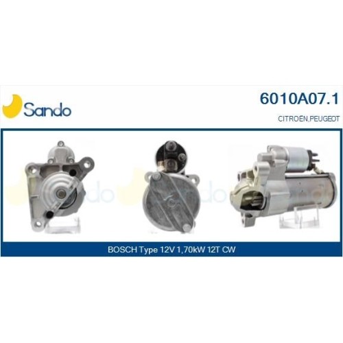 Démarreur Sando 6010A07.1 pour sécuriser vos trajets en Citroën