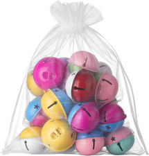 50 Pcs White Organza Gift Bags 6x9  Drawstring Mesh Pouches for Wedding  Party