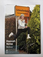 original Autogrammkarte Skeleton Hannah Neise OS 2022