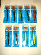Vintage Luhr Jensen Power Dive Minnow Lot of 9 New in Package