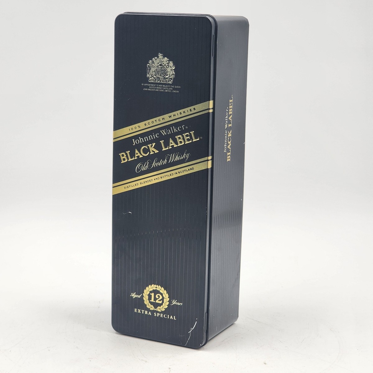 Johnnie Walker Black Label Empty Metal Tin Box 12
