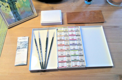 Aquarellset SCHMINCKE HORADAM 32 Farben, Metallbox, Keramikpal., da Vinci Pinsel