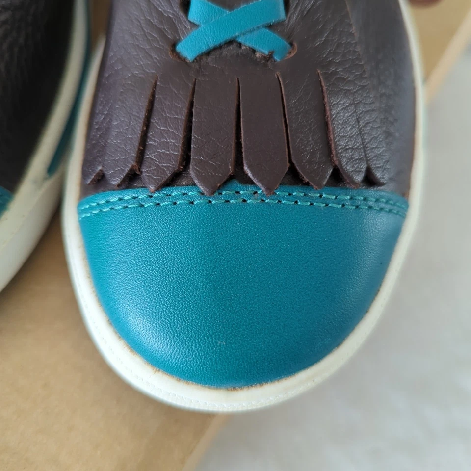 Zapatos Twisted X para mujer 7,5 M negro azul cuero ballet mocasines planos flecos Foto 3 de 4