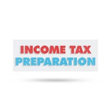 Income Tax Preparation Vinyl Decal Professional Services Tax Filing Assistance