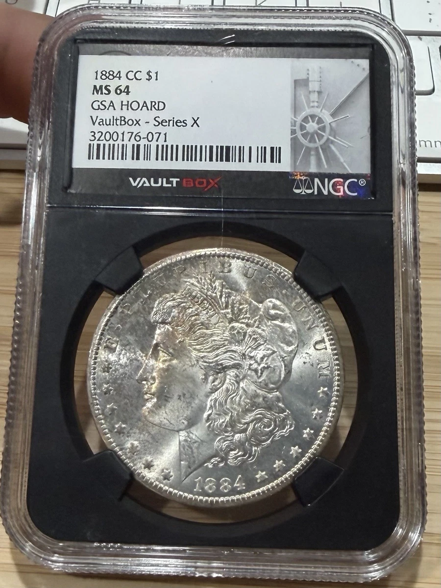 Silver MS 64 Graded 1884 Year Morgan US Dollars (1878-1921) for