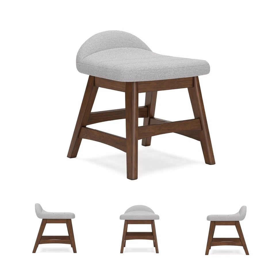 Lyncott Casual Upholstered Armless Home Office Desk Chair with Backless Desig... - Image 3 of 4