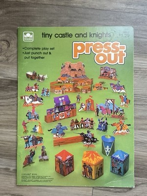 Vintage 1981 Golden Tiny Castle and Knights Press-Out Book Unpunched Whitman
