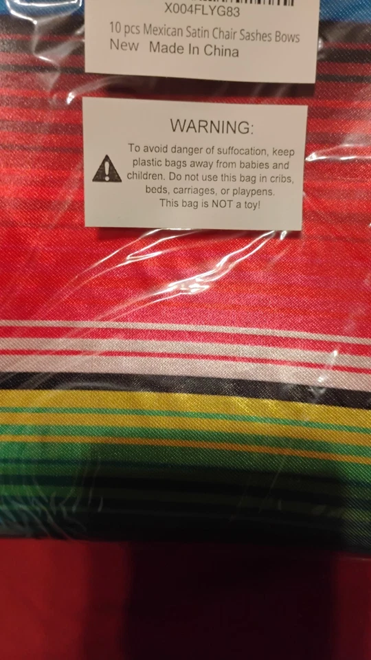 Fajas para sillas temáticas mexicanas 40 piezas Foto 2 de 4