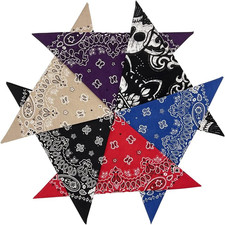Bandanas 6 12 Pack Cotton 22Inch Unisex Cowboy Kerchiefsassorted 46 Pack