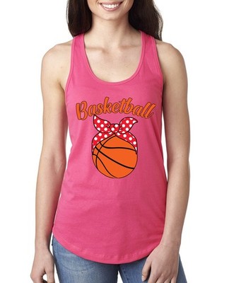 Basketball Mom Cute Sports Little Youth League Ladies Racerback Tank Top