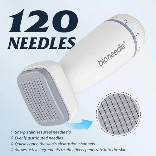 Bio Needle Derma Stamp Microneedling Tool Adjustable Needle For Hair Growth Body