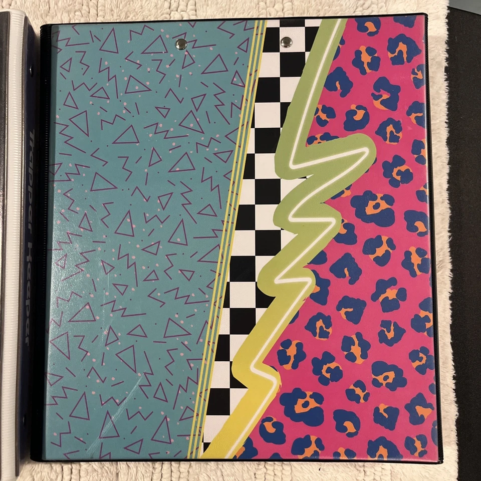 Carpeta Trapper Keeper Retro Años 80/90 Hiel 1" Anillo 2 Carpeta Bolsillo NUEVO Lote de 2 Foto 4 de 4