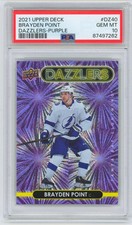 2021 UD Hockey Dazzlers Purple #DZ40 Brayden Point Lightning PSA 10 GEM MINT
