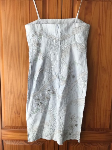 French Connection lilac dress size 12 embroidery sequins - Picture 4 of 9