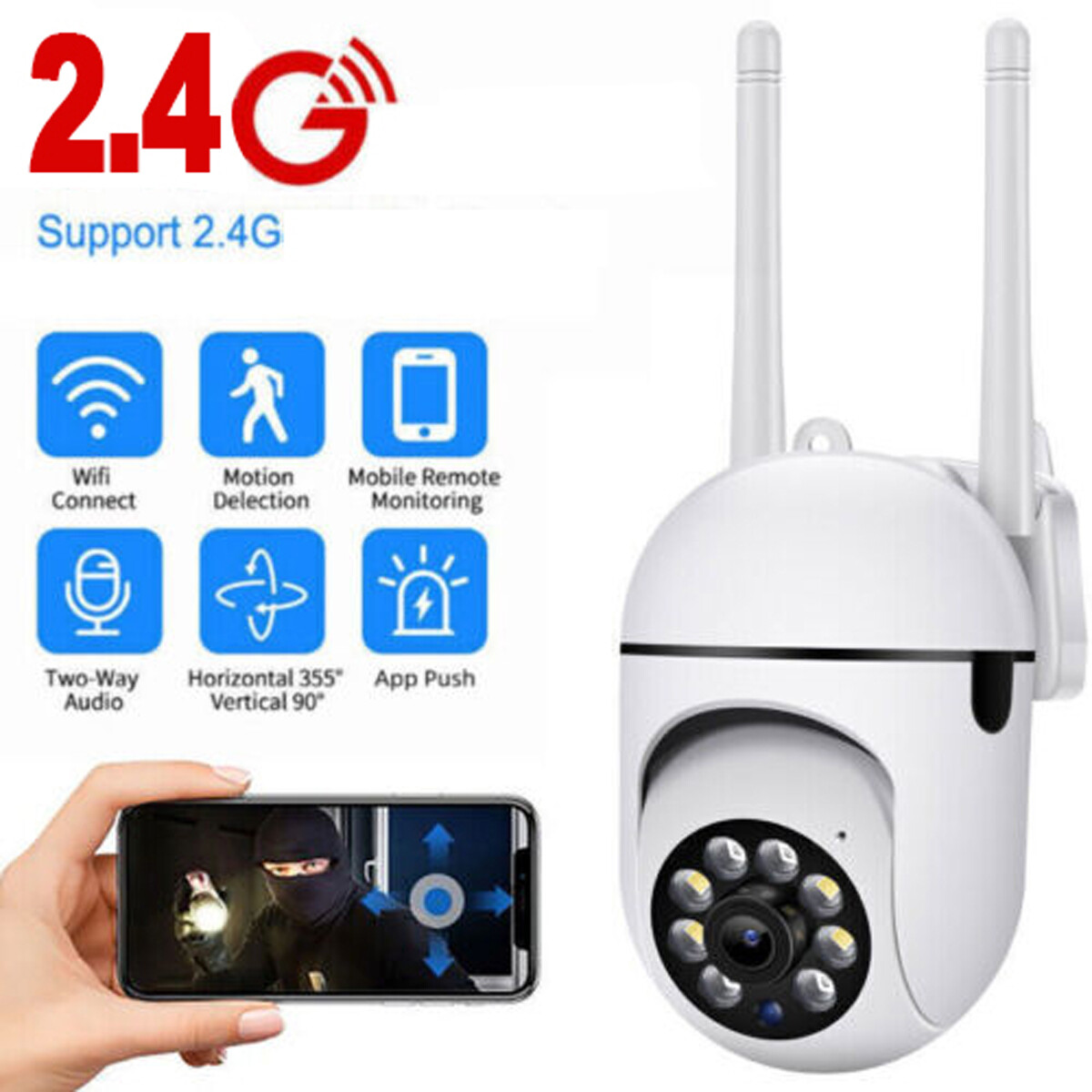 Wireless Wifi Security Camera System 2.4G Night Vision Camera Outdoor Home 1080P