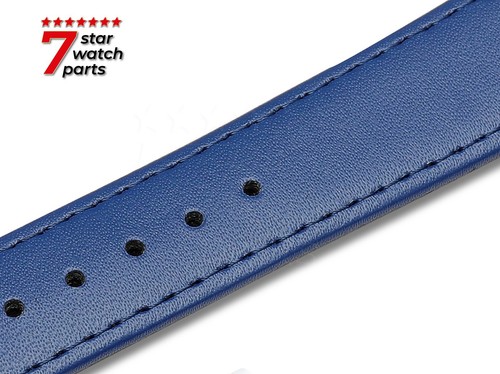 For CITIZEN Watch NAVY BLUE Smooth Leather Flat Strap Band Buckle Clasp - Picture 4 of 6