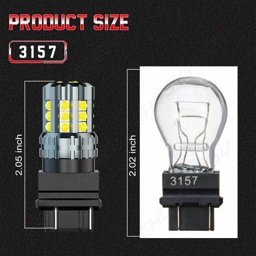 PAIR 3156 3157 4157 LED Backup Reverse Light Bulbs 6000K Xenon White Bright - Picture 7 of 12