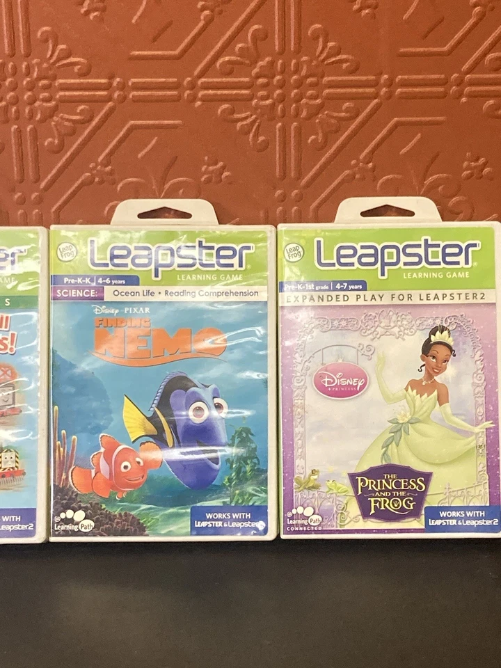 Leapster Learning Game WALL.E Princess and the frog, Finding Nemo, Pet Pals. - Image 4 of 4