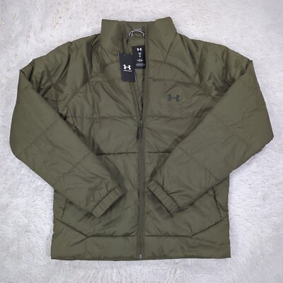 Men's Under Armour Loose Fit Insulated Jacket Green Size Medium 1364907 ...