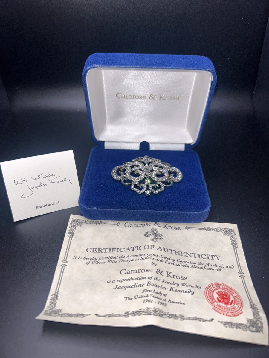 カムローズ＆クロス　ジャクリーンケネディー　ラインストーンブローチ Camrose & Kross JBK Jacqueline Kennedy Vintage Rhinestone Brooch