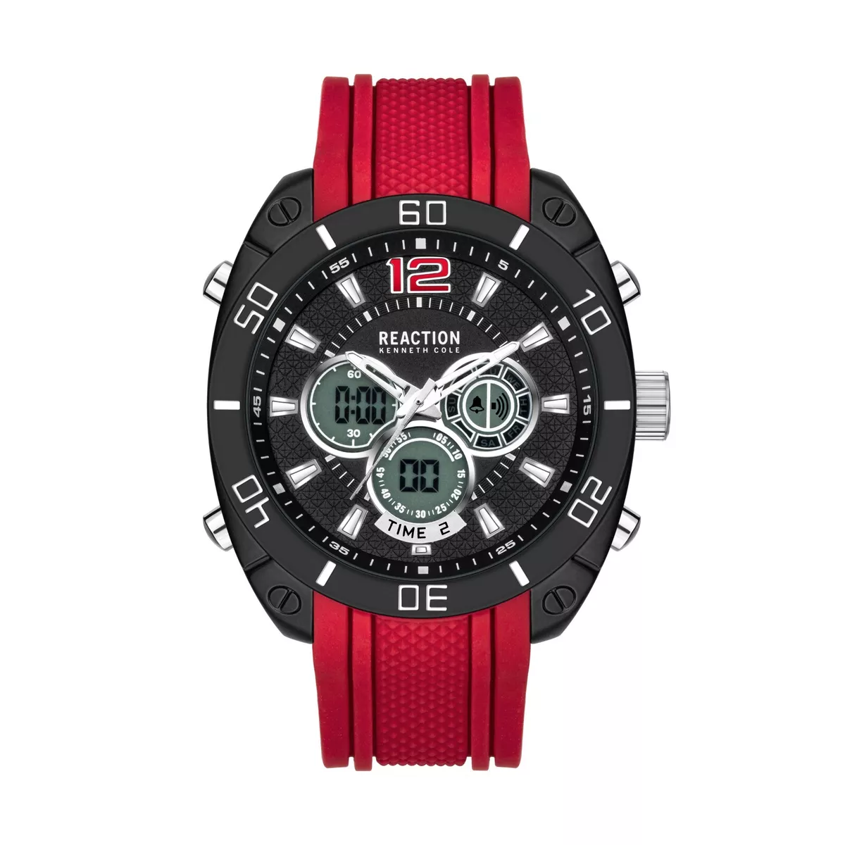 Kenneth Cole Reaction Men s Analog Digital Watch Silicone Strap