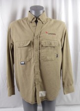 Spentex NGI Flame Resistant Lt Brown L/S Shirt ARC Rating 9.3 ATPV MENS SIZE M
