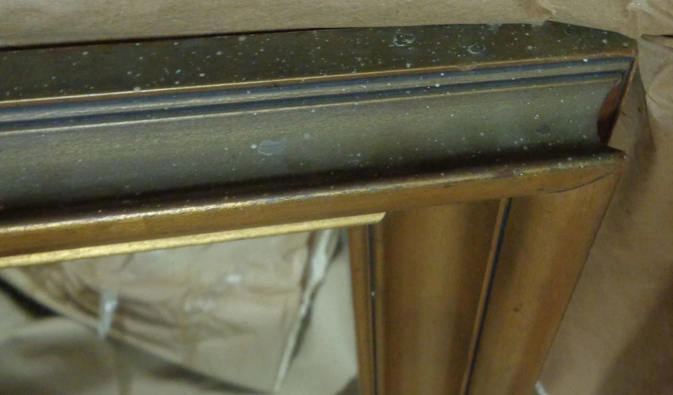 ESPEJO RECTANGULAR GRANDE 64 x 48 DE COLECCIÓN AÑOS 50 MARCO DORADO 4” - PICKUP TUSCALOOSA AL Foto 4 de 4