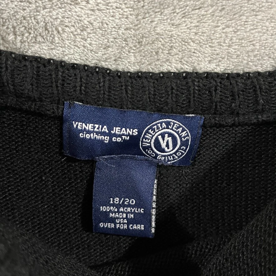 Top Cami Sin Mangas Tejido Venezia Años 90 Y2K De Colección Negro Cottage Boho Trad Talla 18/20 Foto 3 de 4