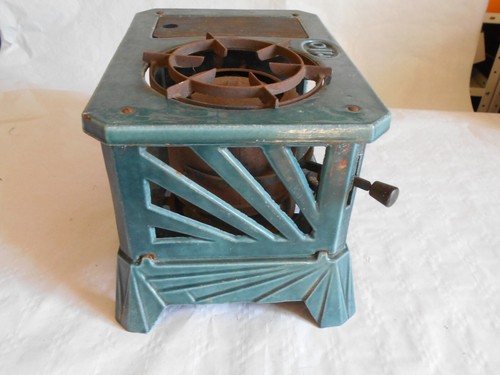 MIO Art Deco cooking stove 1920s Sunburst cast French Enamelware caravanning - 第 9/10 張圖片