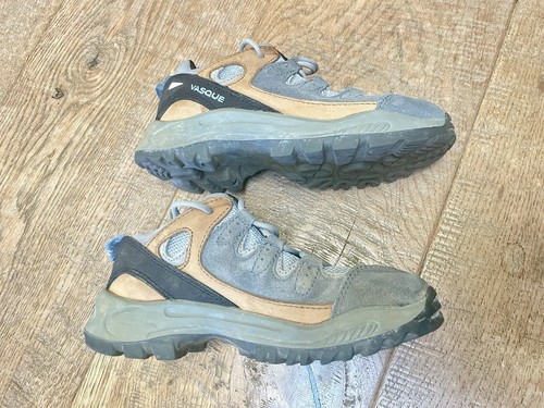Vasque Hiking Shoe Kids Size 1 US 32.5 EUR - Tan/Blue - Picture 2 of 9