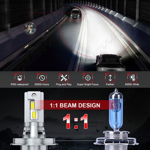 2x For 2020-23 Kia Soul H4 9003 LED Headlight Globes Bulbs 6000K White High Low - Picture 6 of 13