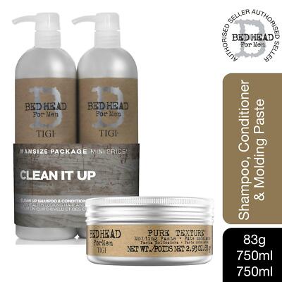 Bed Head for Men by TIGI Herren Shampoo, Conditioner & Haarpaste Set