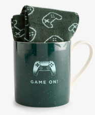 BNWT Next  'Game On' Mug & Socks Set - Video Gamer