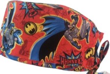 DC Comics Batman Red Scrub Hat Chemo Cap