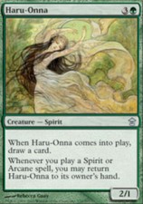 Haru-Onna - Foil Magic mtg Moderate Play, English Saviors x1