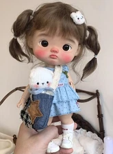 1/6 Flexible Girl BJD Doll SD Ball Jointed with Face Makeup Eyes Handmade Gift