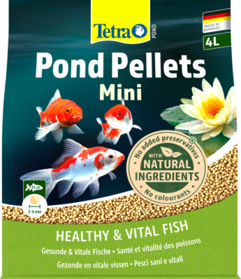 4 L TETRA Pond Pellets Mini Fischfutter kleine junge Teichfische hohe Vitalität