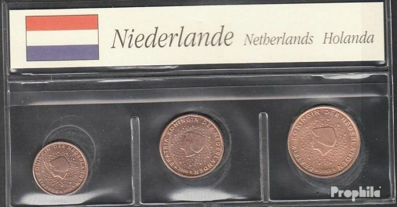 Niederlande NL1 - 3 2003 Stgl./unzirkuliert 2003 Kursmünze 1, 2 und 5 Cent - Bild 1 von 1