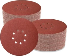 9 in Sanding Discs 240 Grit 8 Holes Hook Loop Sandpaper for Drywall Sander 10PCS