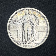 1917 Type 1 Philadelphia Mint Silver Standing Liberty Quarter