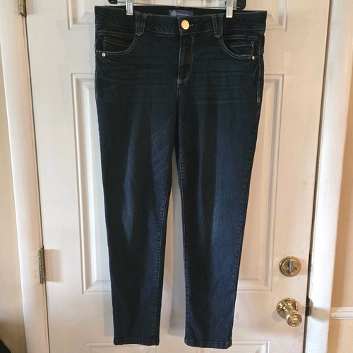 Democracy Jeans Womens 12 Blue Skinny Ab Solution Stretch Denim Cotton Blend