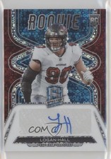 2022 Panini Spectra Rookie Auto Neon Blue Prizm 39/50 Logan Hall #15 Auto uk2
