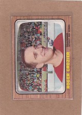 1966-67 TOPPS HOCKEY ROGER CROZIER #43 RED WINGS EX *A48076