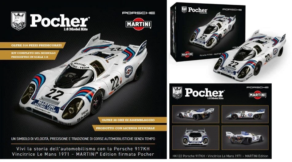 MODELLINO AUTO STATICO POCHER PORSCHE 917K WINNER 24H LE MANS 1971 MARKO 1/8 - Immagine 4 di 4