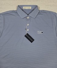 Holderness Bourne The Perkins Shirt Mens XL Striped Polo Tailored Fit READ