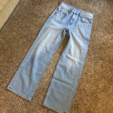 AYR All Year Round Secret Sauce Light Wide Straight Leg Jeans 30, 32 in Inseam