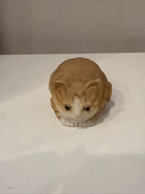 Vintage Stone Critters Kitty Keeper Schmuckschatulle mit versteckter Maus/Käse im Inneren